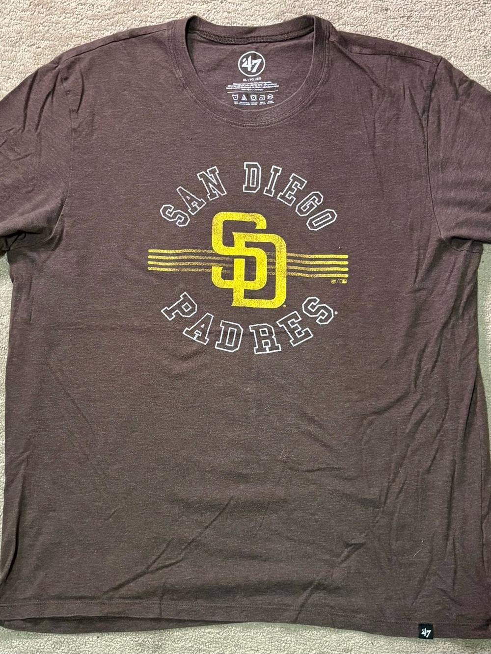 '47 San Diego Padres Brown Tee with Yellow Logo
